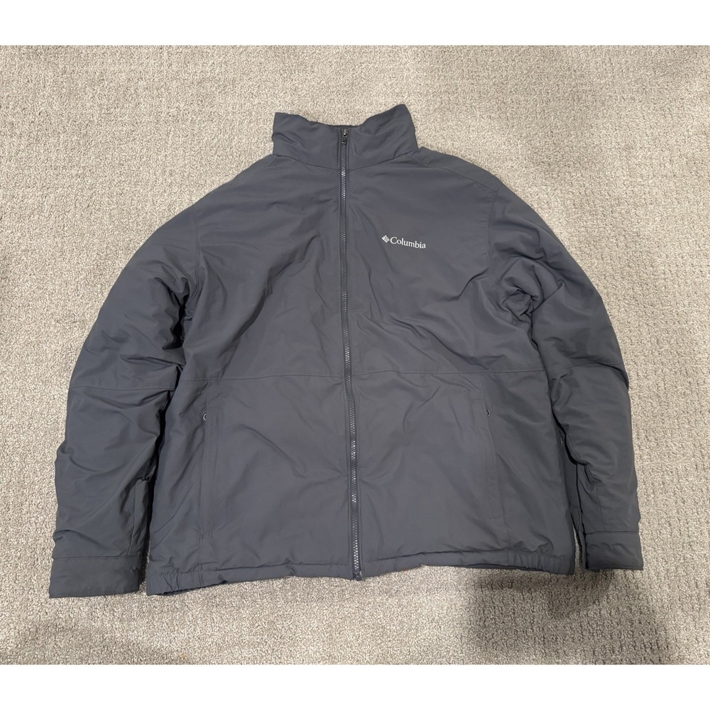 Columbia Mens Gray Northern Bound Jacket Size XL Water Resistant Fleece Lined